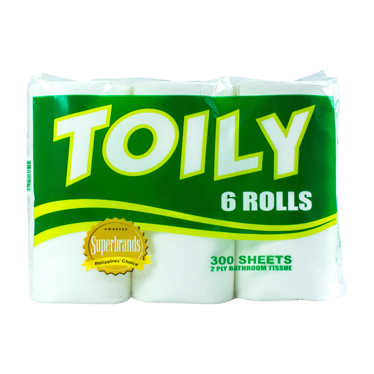 Toily Bathroom Tissue 2 Ply 300sheets 6 Rolls