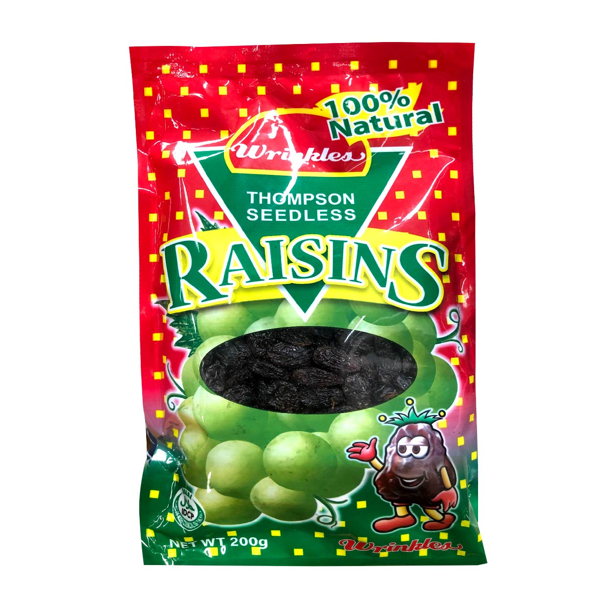 Wrinkles Thompson Seedless Raisins Pouch 200g