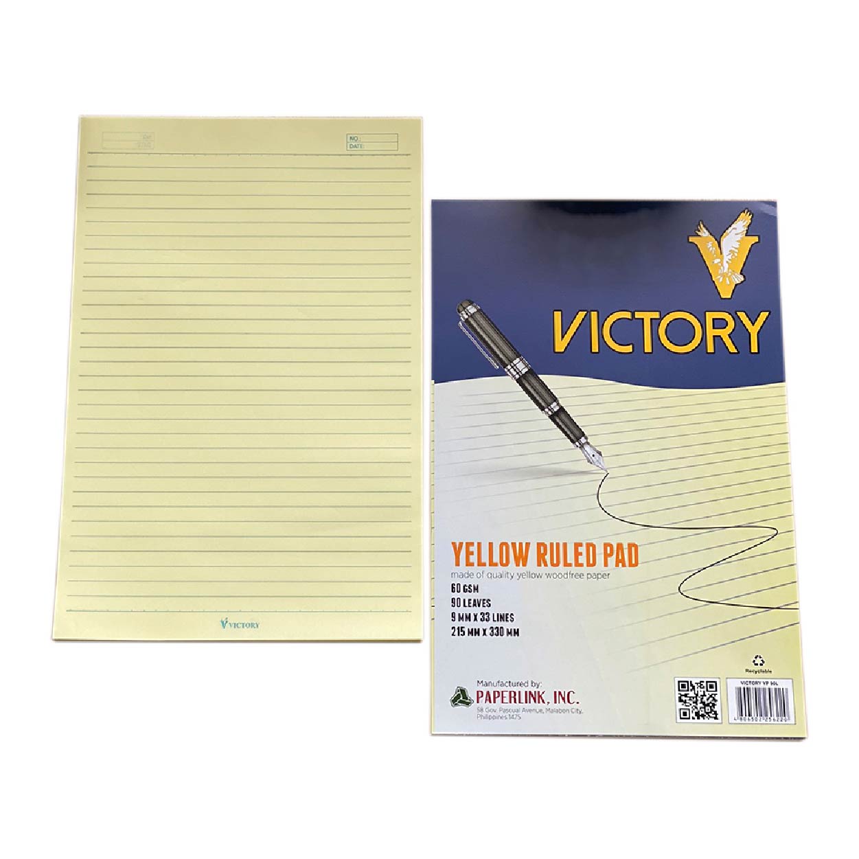 HBO Victory Yellow Ruled Pad
