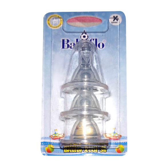 Babyflo Silicone Nipple Blister X-Cut 3s