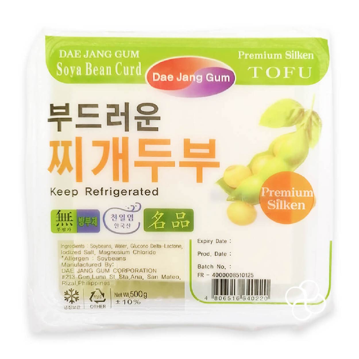 Dae Jang Gum Korean Tofu Premium Silken 500g