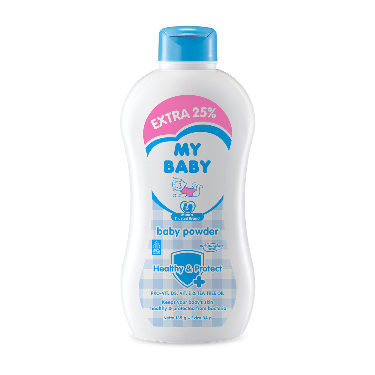 My Baby Powder Healthy & Protect Blue 135g