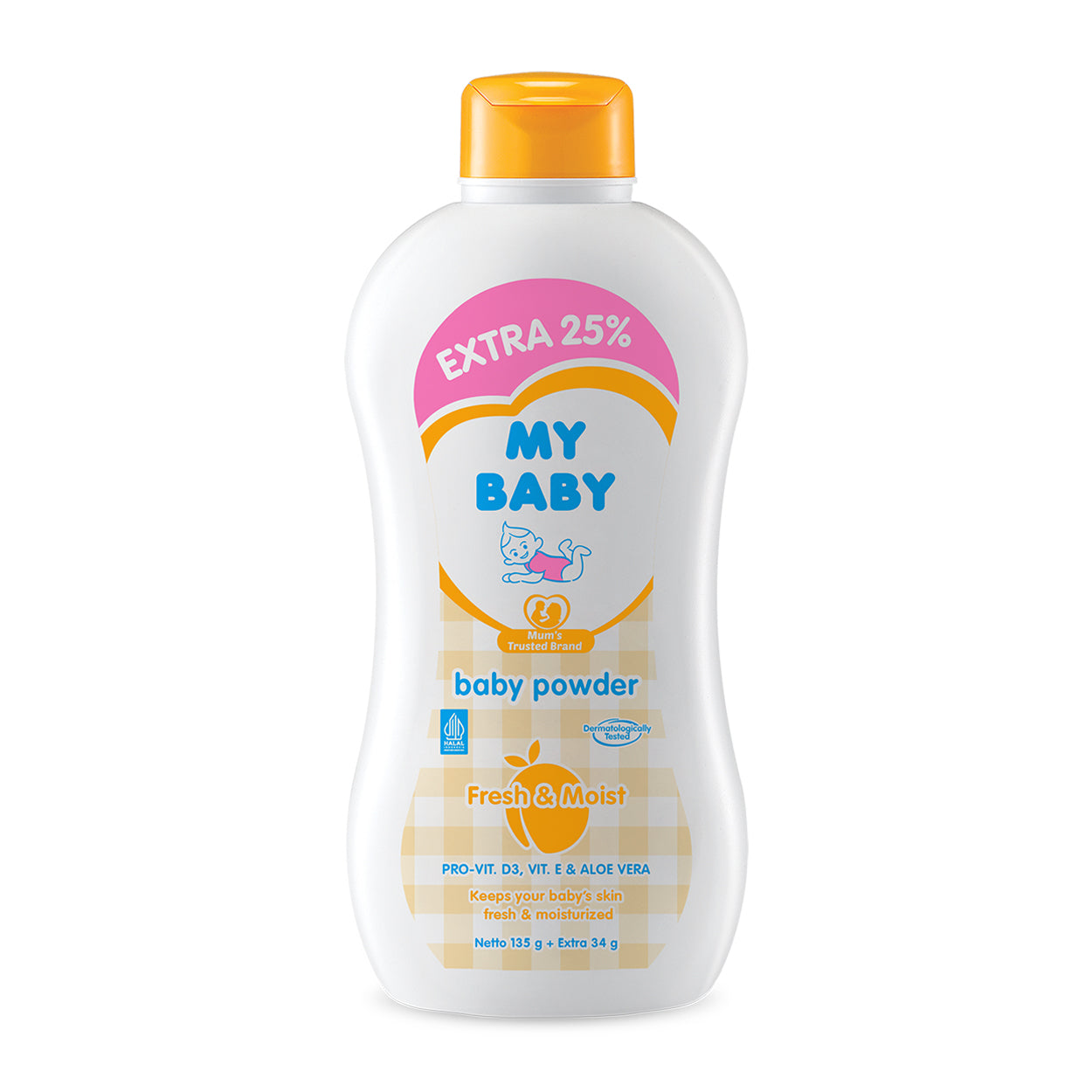 My Baby Powder Fresh & Moist Orange 135g
