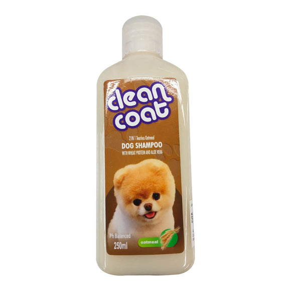 Clean Coat Dog Shampoo 2 in 1 Tearless Oatmeal 250ml