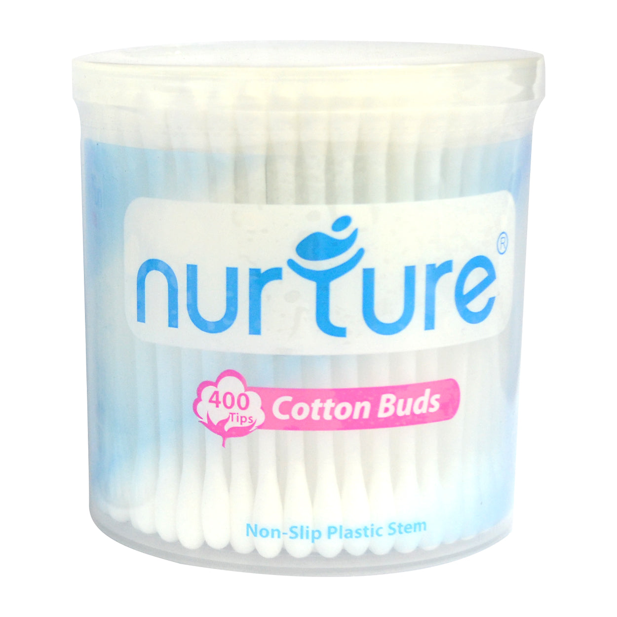 Nurture Cotton Buds Plastic Stem Canister 400s