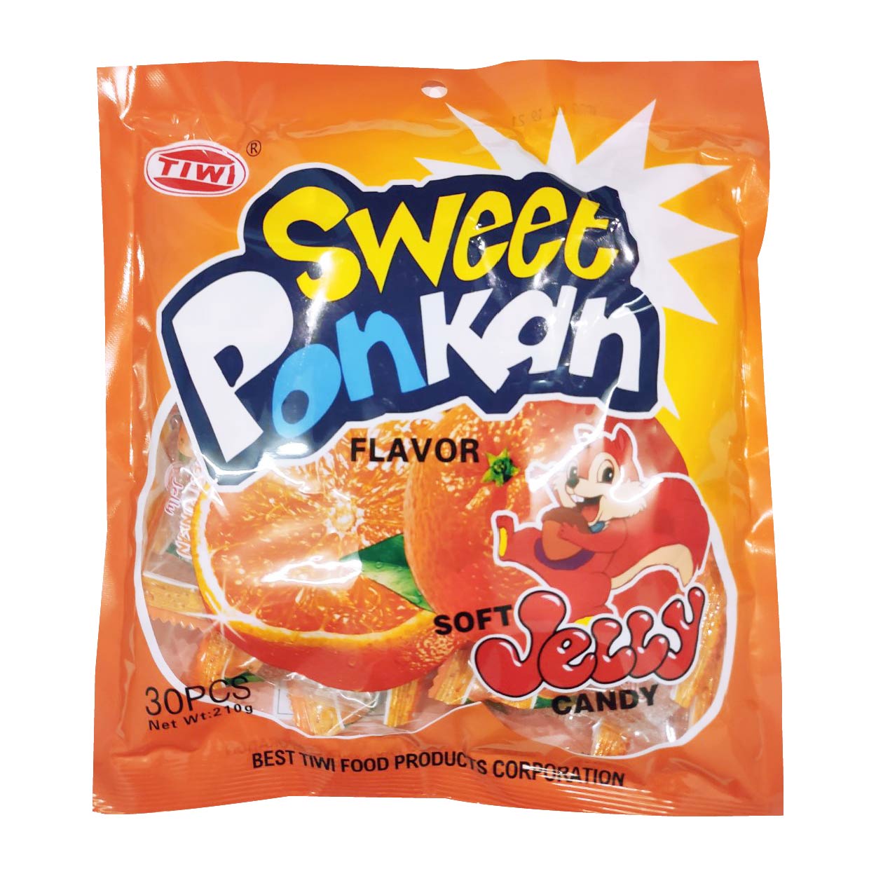 Tiwi Sweet Ponkan Soft Jelly Candy 30s
