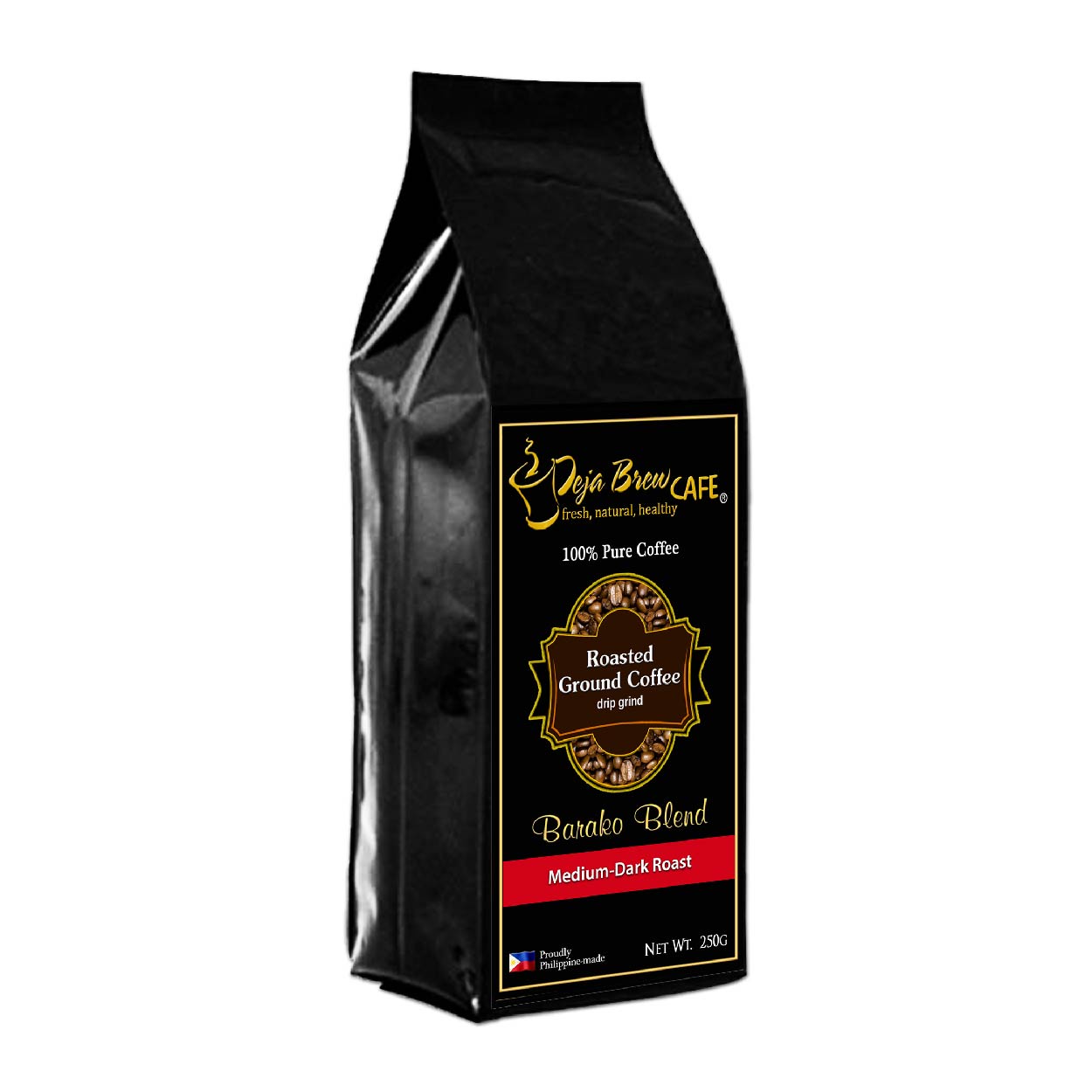 Deja Brew Cafe 100% Pure Roasted Ground Coffee Barako Blend 250g