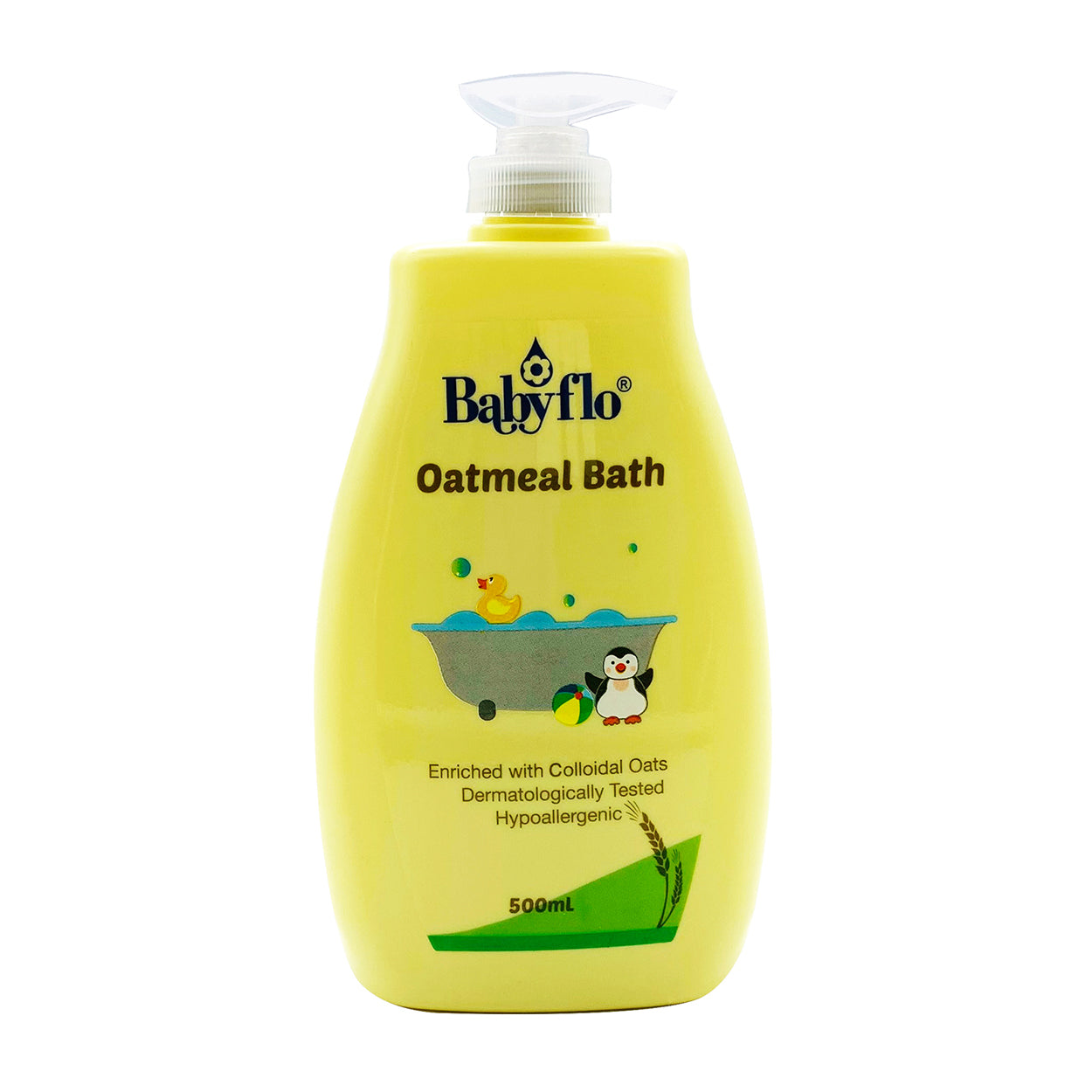 Babyflo Liquid Soap Oatmeal Bath 500ml Pump