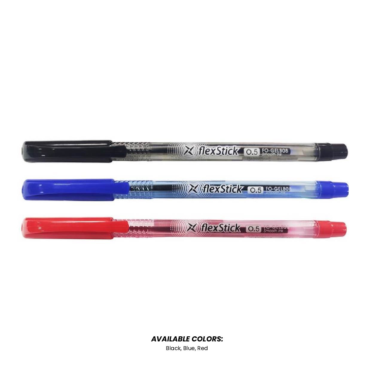 HBO Flex Stick Colored Ballpen 0.5mm Black/Red/Blue 1s