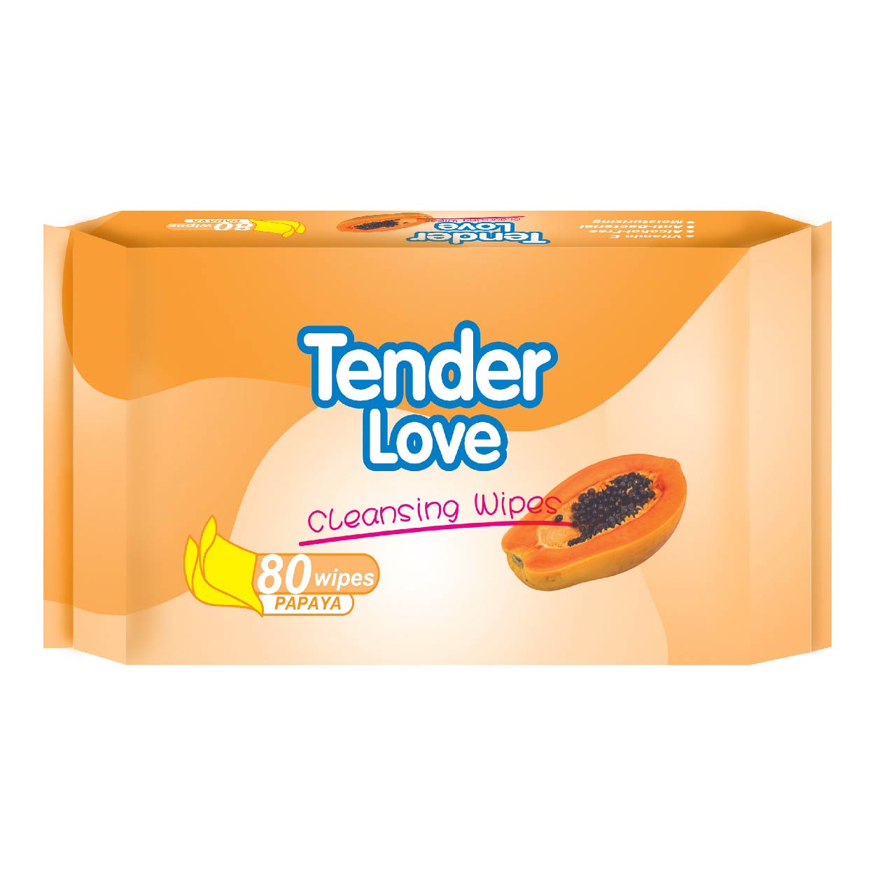 Tender Love Cleansing Wipes Papaya 80s