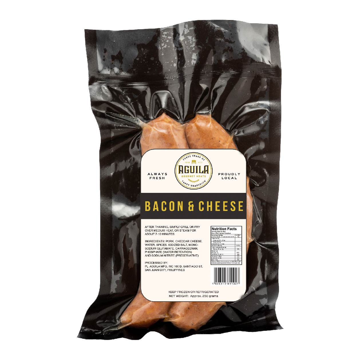 Aguila Bacon & Cheese Sausage 250g
