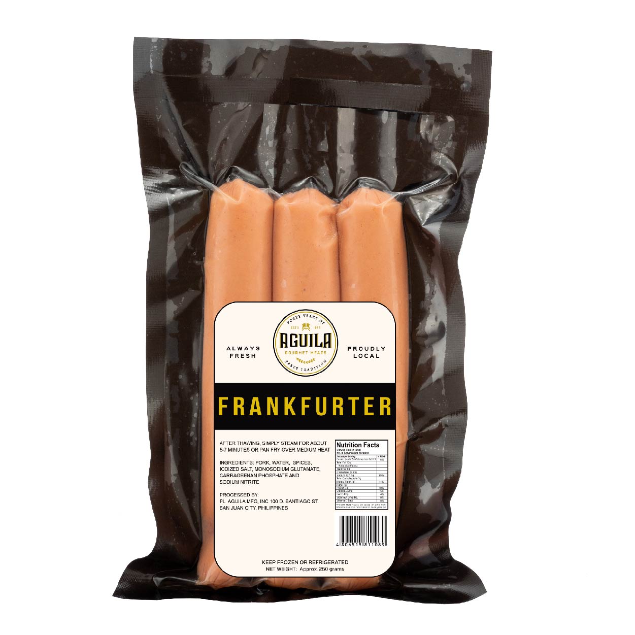Aguila Frankfurter Sausage 250g