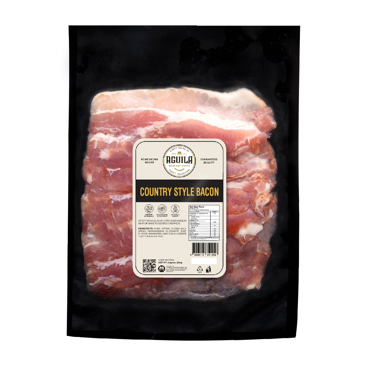 Aguila Country Style Bacon 250g