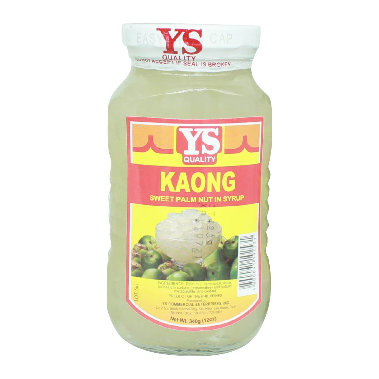 YS Kaong Sweet Palm Nut in Syrup White 340g