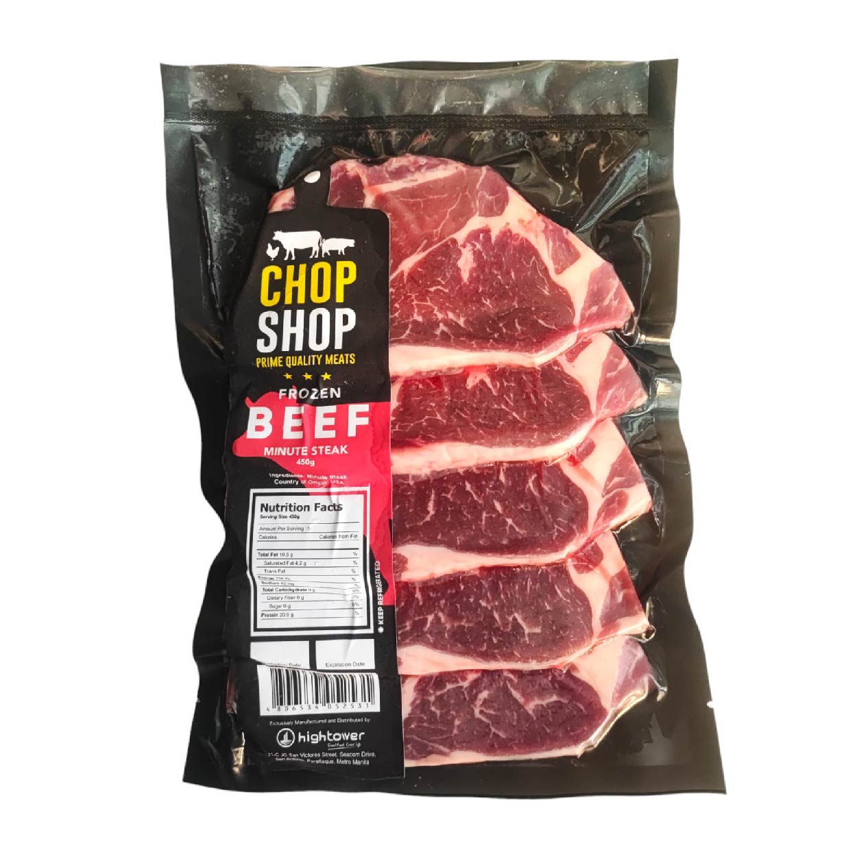 Chop Shop Premium Beef Mini Steak 450g Frozen Packed