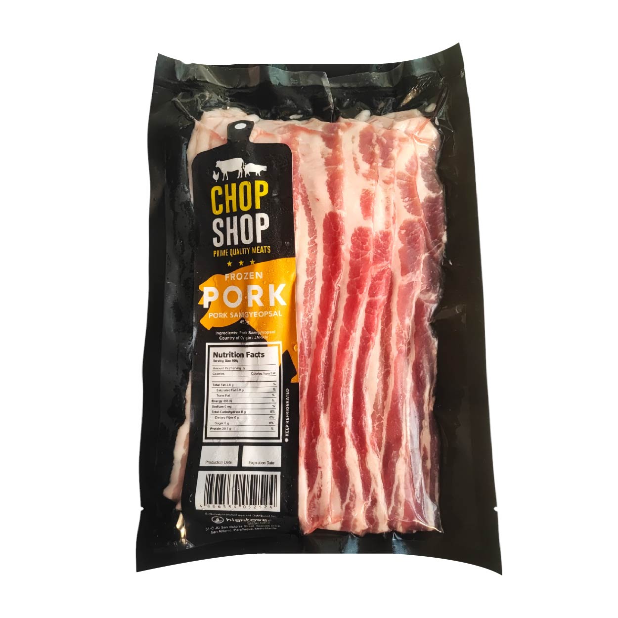 Chop Shop Premium Pork Samgyupsal 450g Frozen Packed