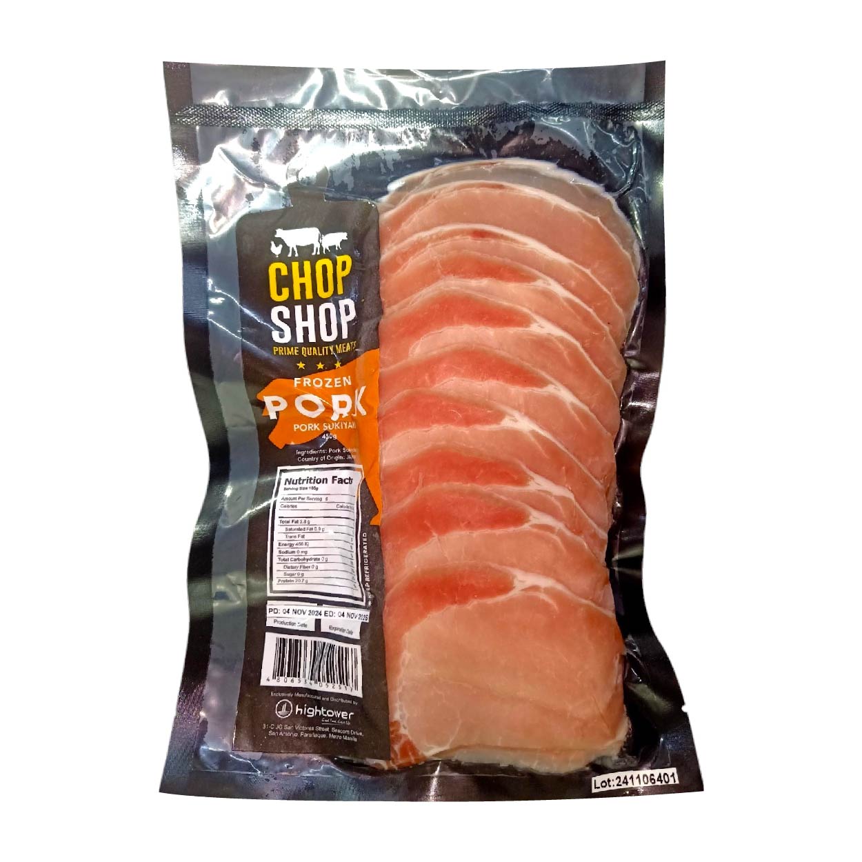 Chop Shop Premium Pork Sukiyaki 450g Frozen Packed