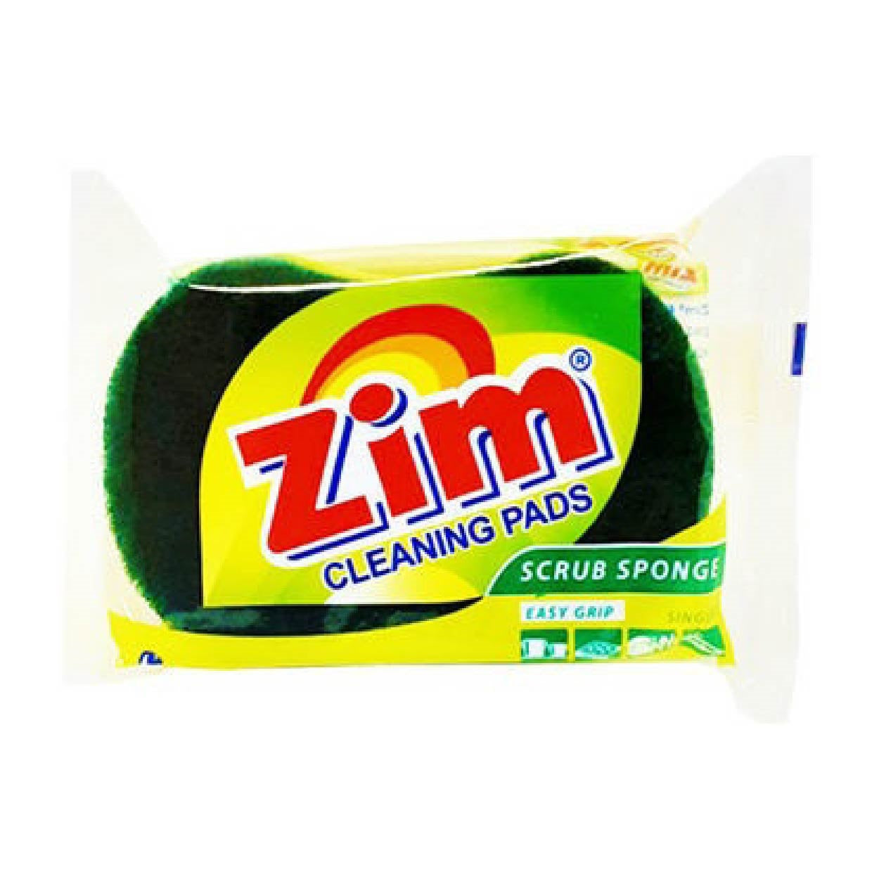 Zim Cleaning Pads Scrub Sponge Easy Grip Singles