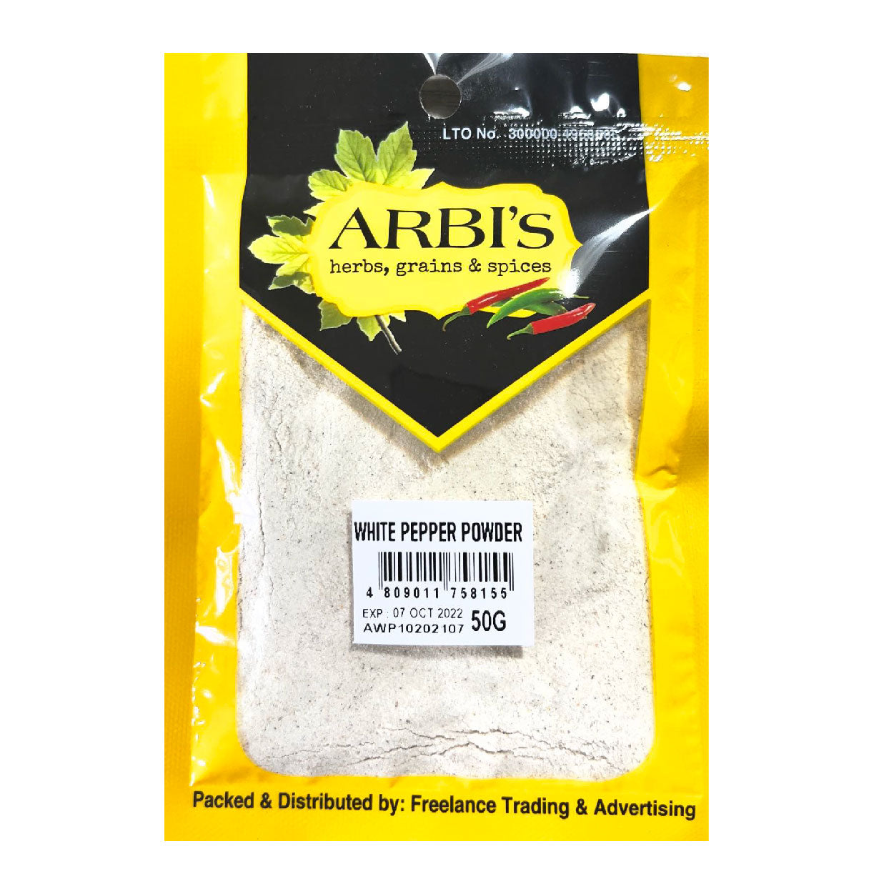 Arbi's White Pepper Powder 50g