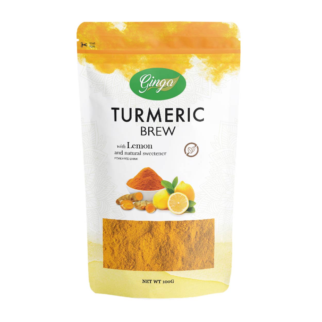 Ginga Turmeric Brew with Lemon Powdered Dink 100g