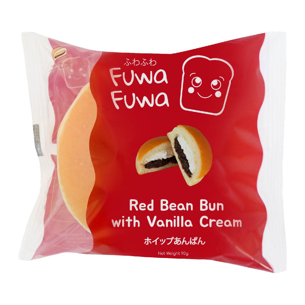 Fuwa Fuwa Red Bean Bun with Vanilla Cream 90g