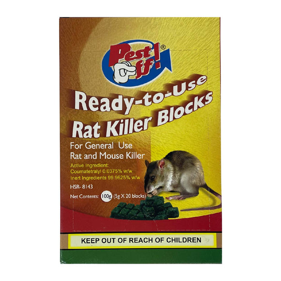 Pest Off Ready to Use Rat Killer Blocks 100g