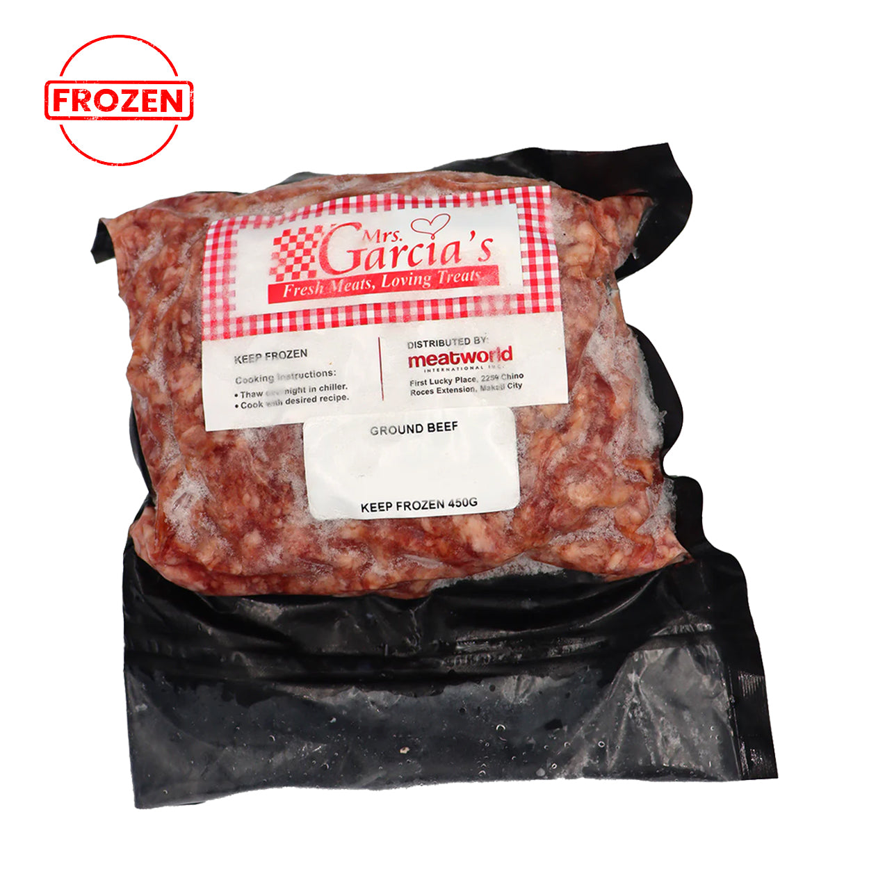 Mrs Garcia's Ground Beef 450g Frozen Packed