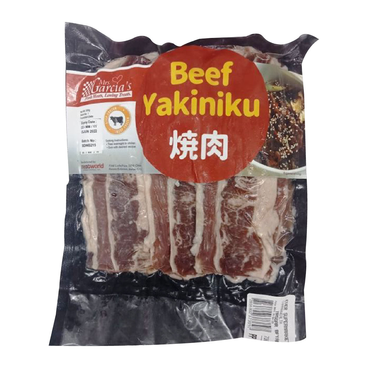 Mrs. Garcia's Beef Yakiniku Frozen Vacuum Packed 450g