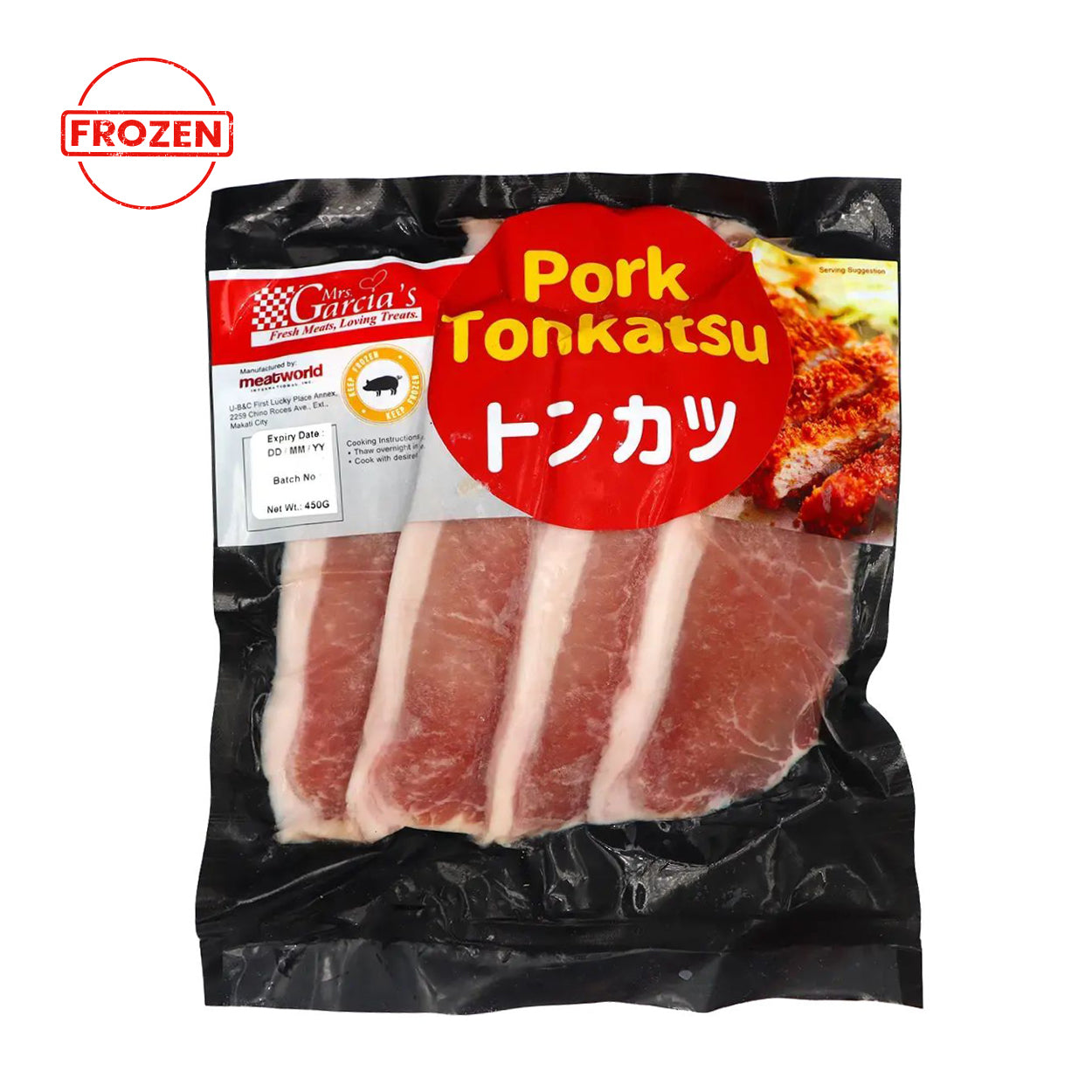 Mrs. Garcia's Pork Tonkatsu Frozen Vacuum Packed 450g