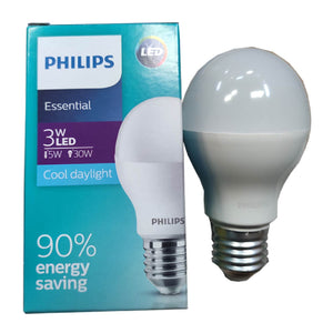 Philips LED Bulb Essential Cool Daylight 3w E27 6500K 230V A60