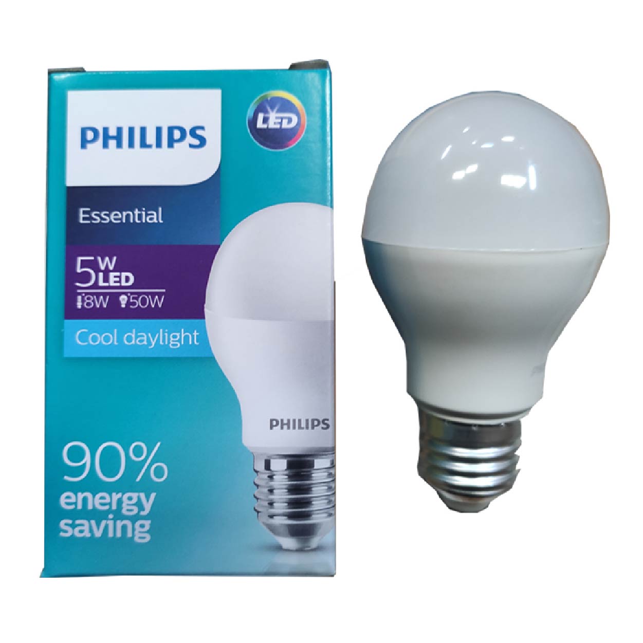 Philips LED Bulb Essential Cool Daylight 5w E27 6500K 230V A60