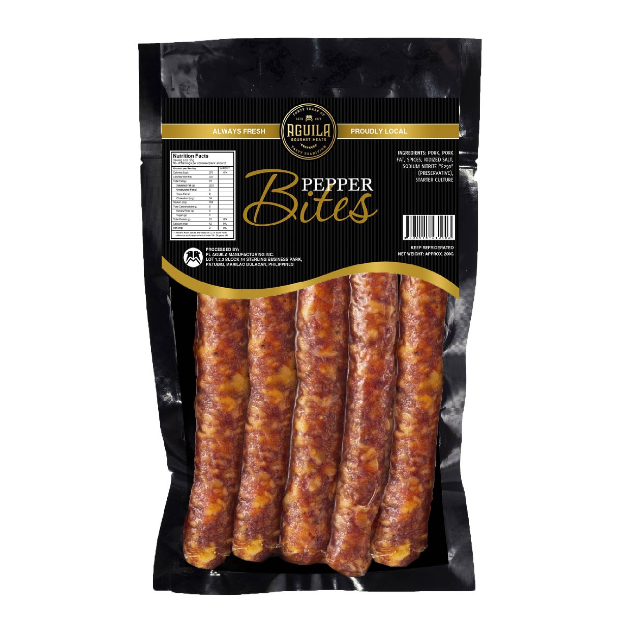 Aguila Pepper Bites Sausage 200g