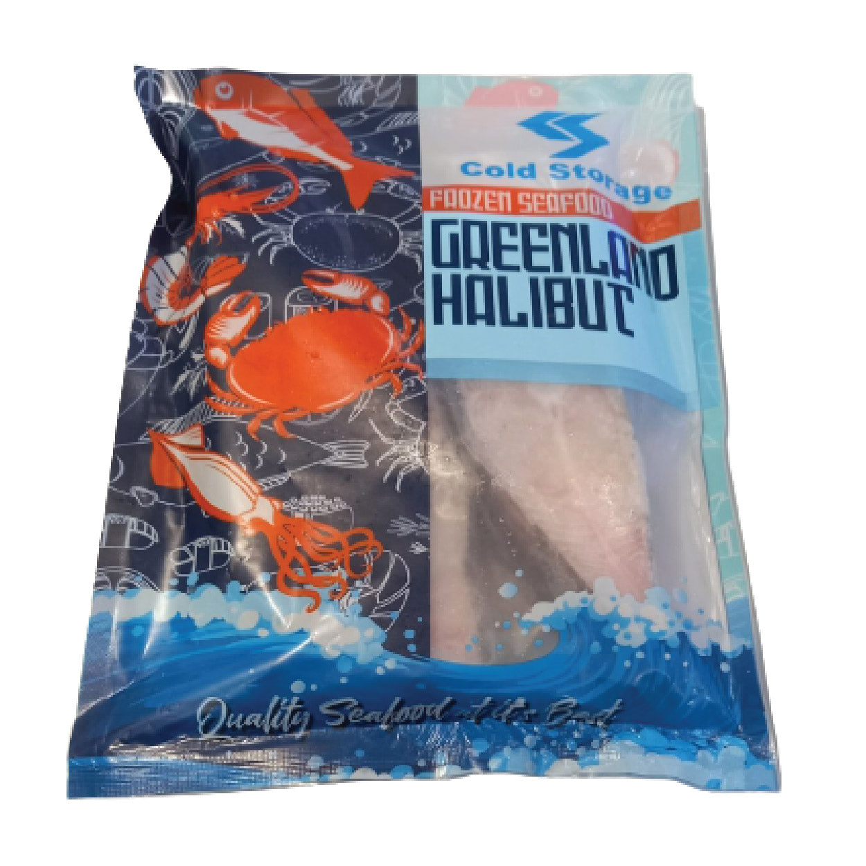 Cold Storage Frozen Seafood Greenland Halibut Fish 500g
