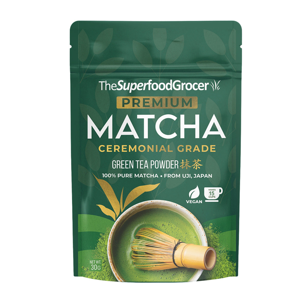 The Superfood Grocer Premium Matcha Ceremonial GreenTea Powder30g