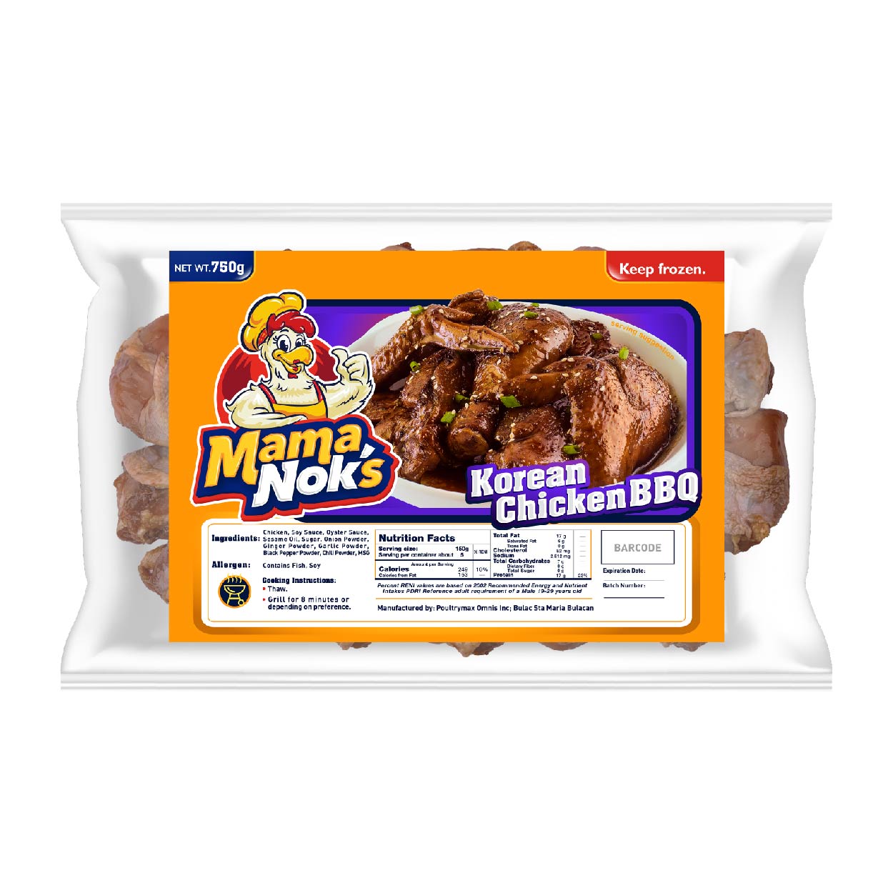 Mamanok,s Korean Chicken BBQ 750g
