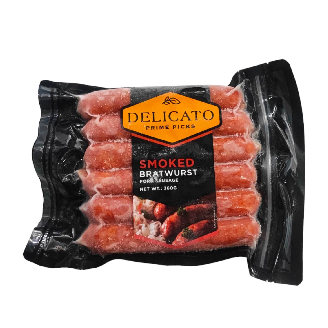Delicato Smoked Bratwurst Pork Sausage 360g