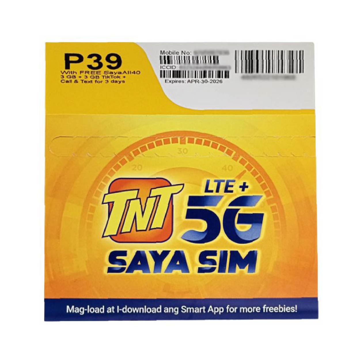 TNT LTE + 5G Sim Card