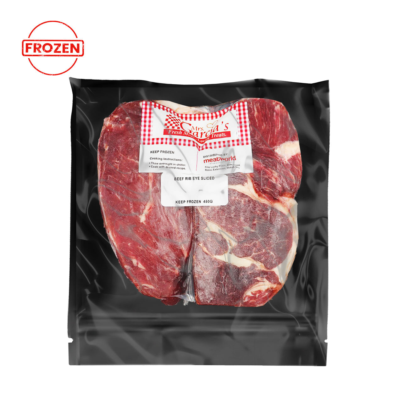 Mrs. Garcia's Beef Rib Eye Sliced 450g Frozen Packed