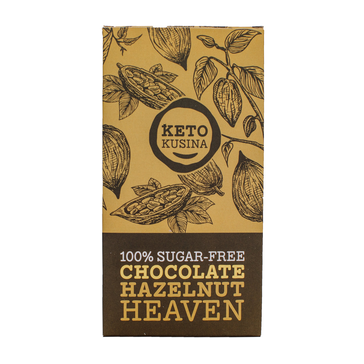 Keto Kusina 100%Sugar-Free Chocolate Bar HazelnutHeaven Flavor60g