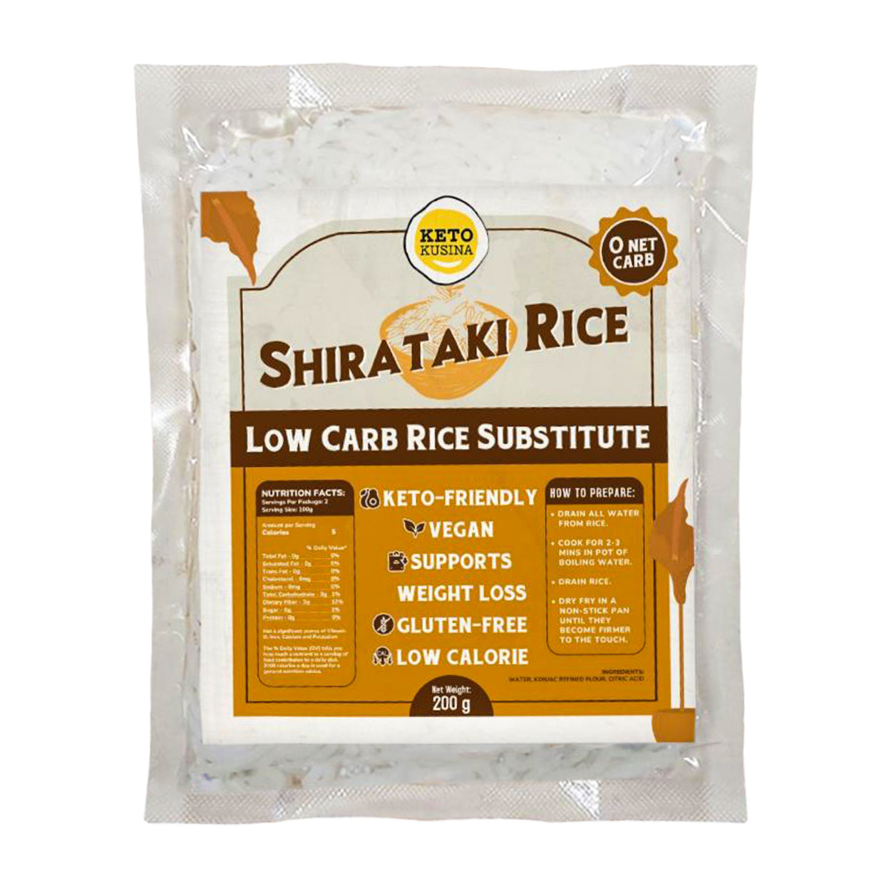 Keto Kusina Wet Shirataki Rice 200g