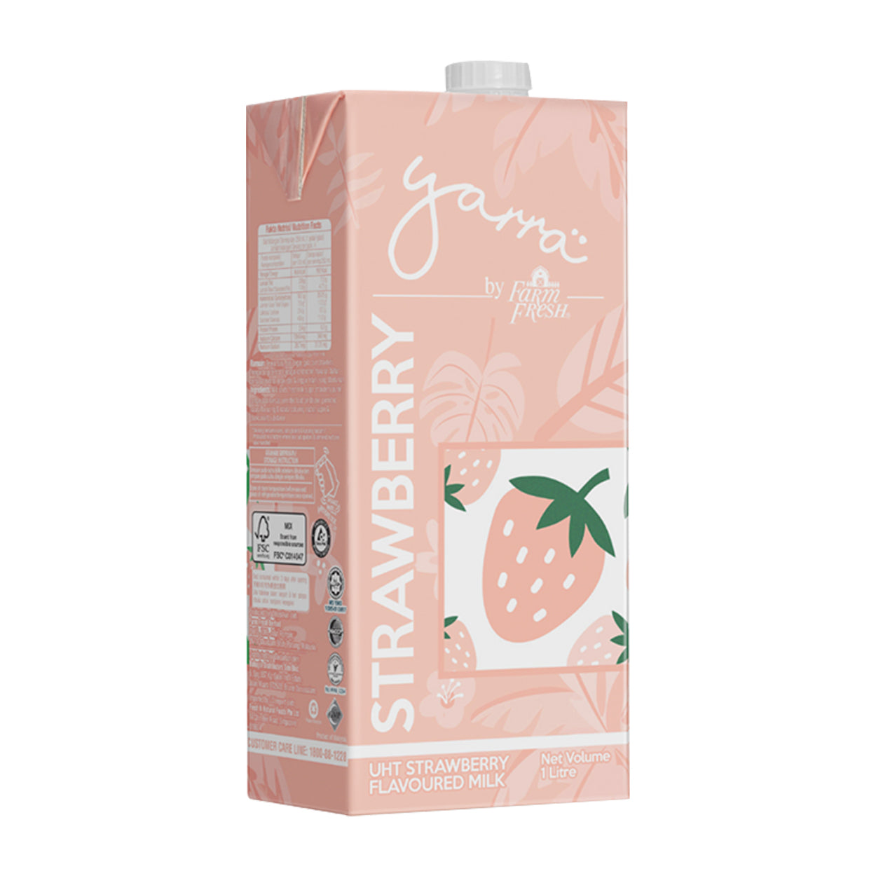 Yarra Farm Fresh Strawberry Flavoured Milk UHT 1L