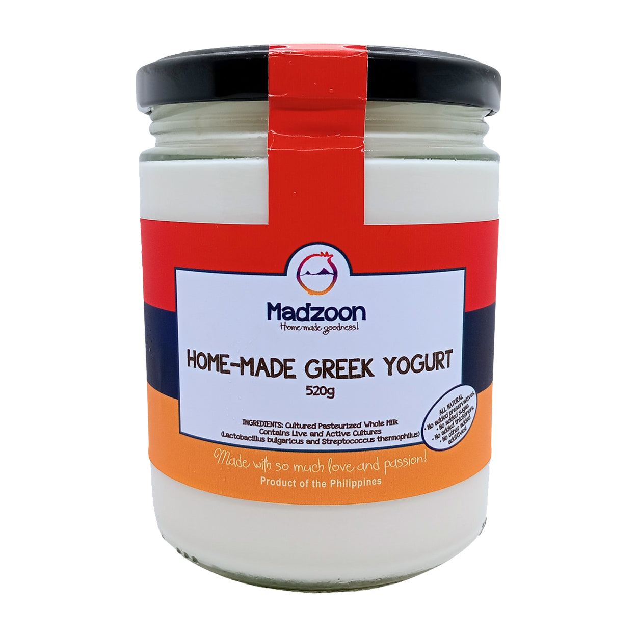 Madzoon Home-Made Greek Yogurt Glass Jar 520g
