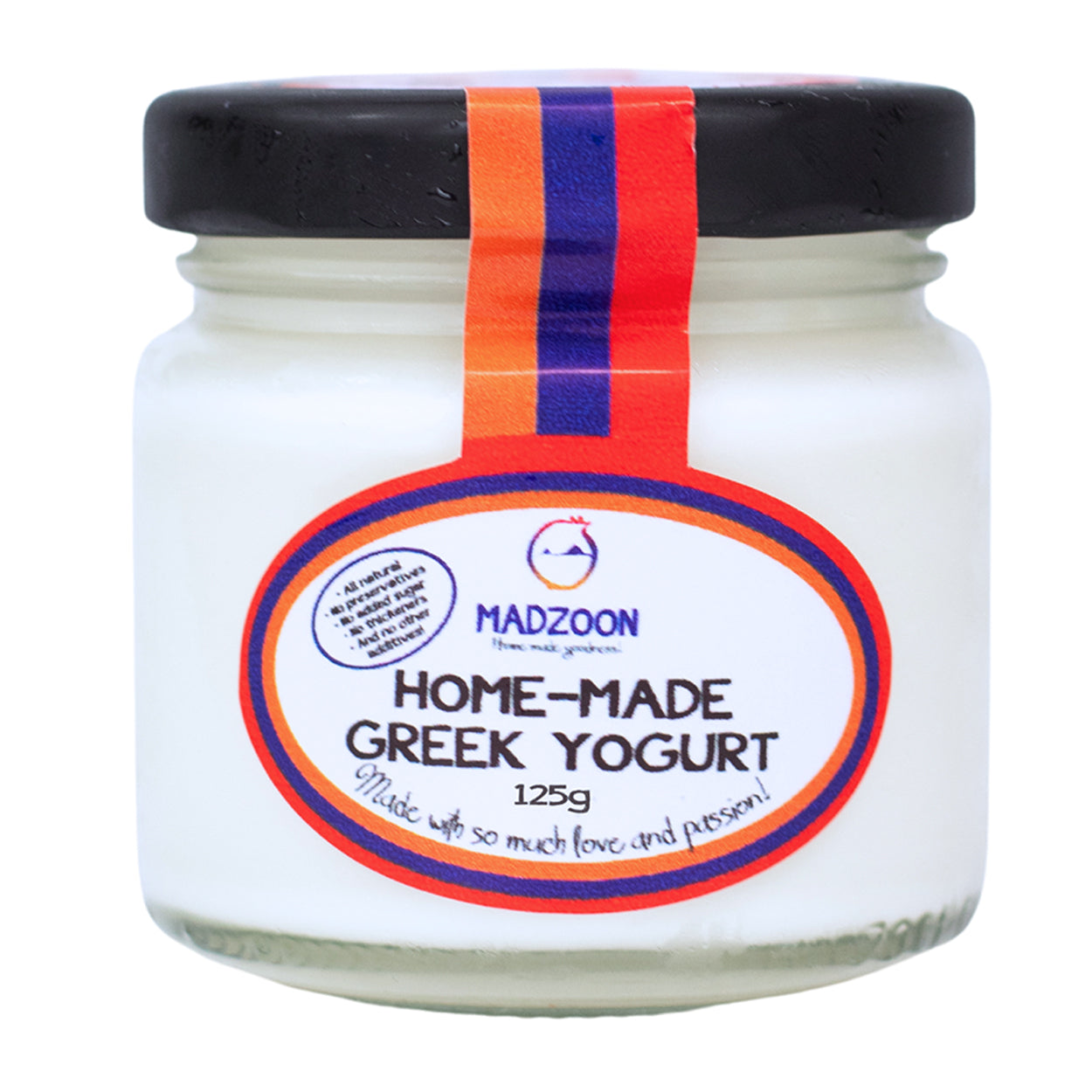 Madzoon Home-Made Greek Yogurt Glass Jar 125g