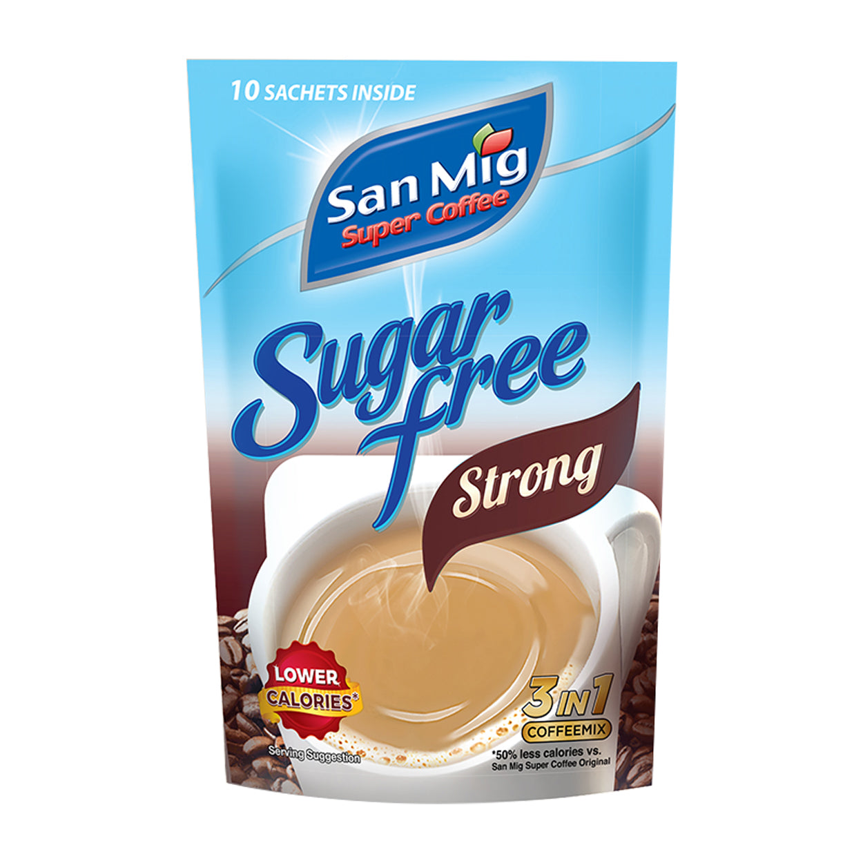 San Mig Super Coffee Sugar Free Strong 3in1 Coffee Mix 10x9g
