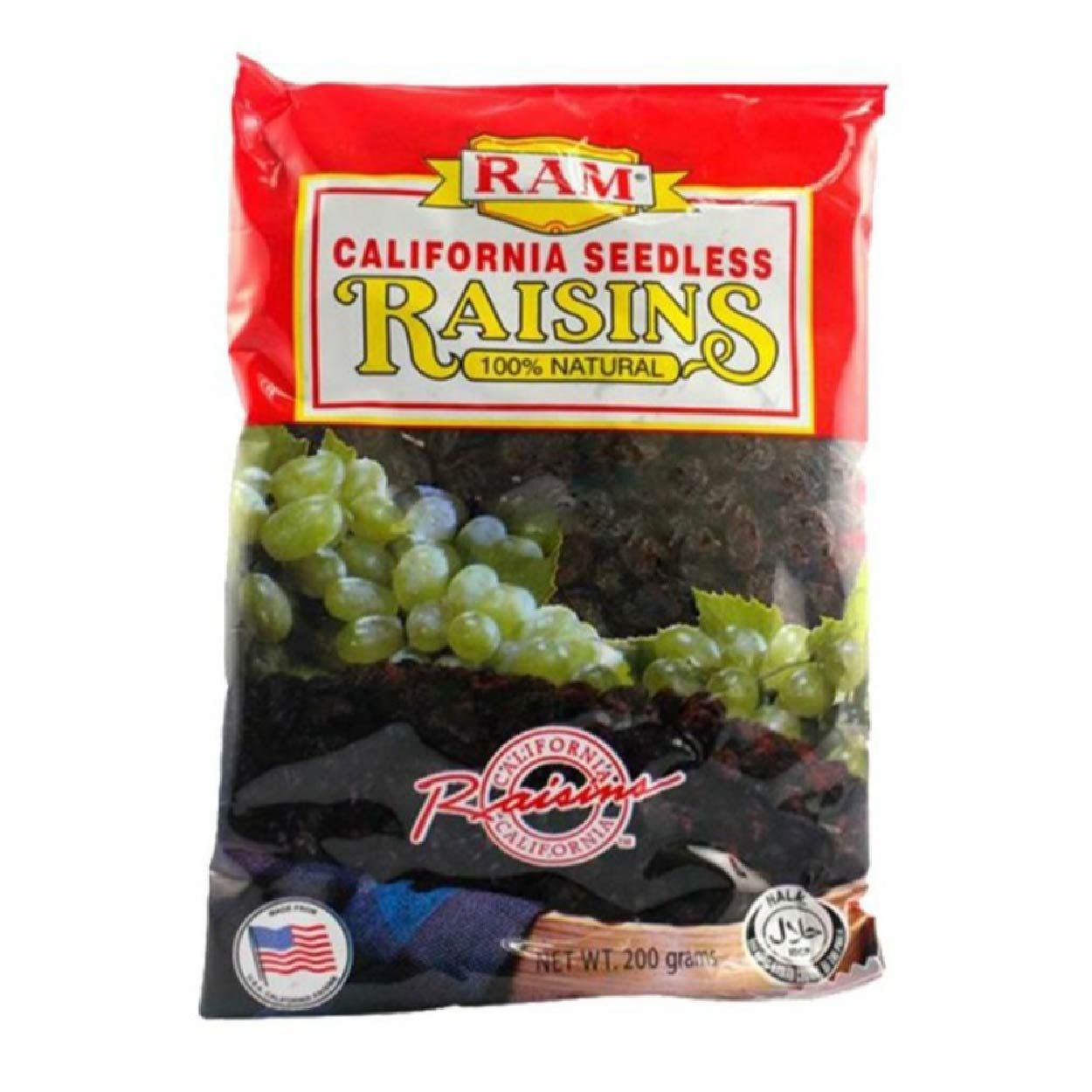Ram California Seedless Raisins 200g