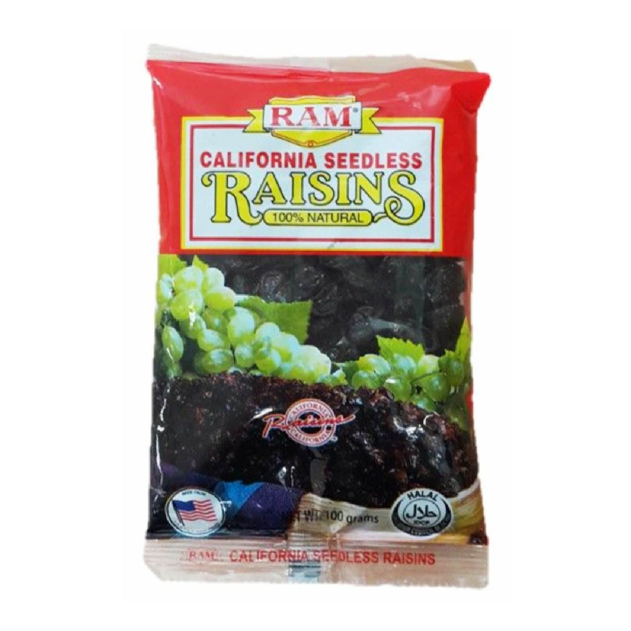 Ram California Seedless Raisins 100g