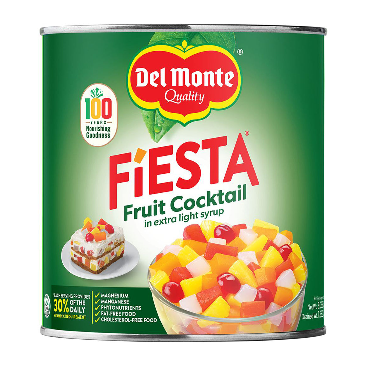 Del Monte Fiesta Fruit Cocktail in Extra Light Syrup #10 3.03kg