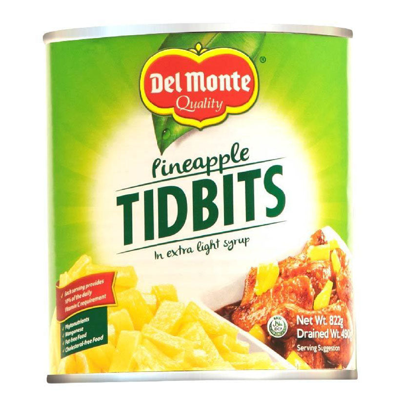 Del Monte Pineapple Tidbits 2.5 822g