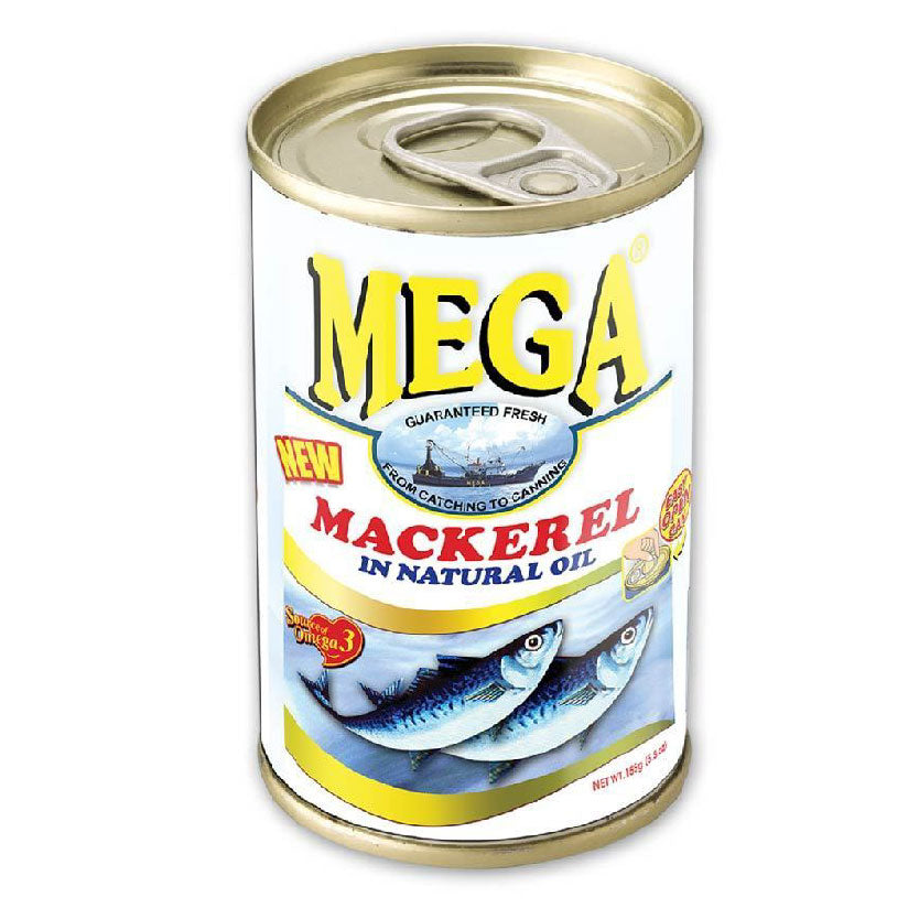 Mega Mackerel in Natural Oil Easy Open 155g