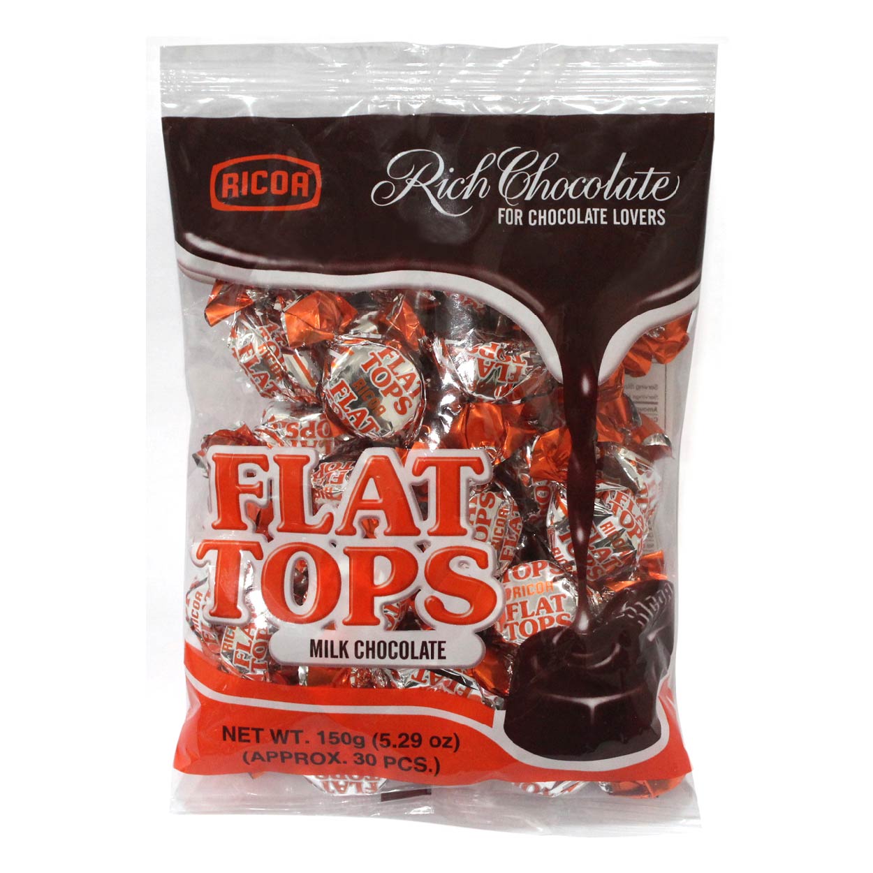 Ricoa Flat Tops Milk Chocolate 30s